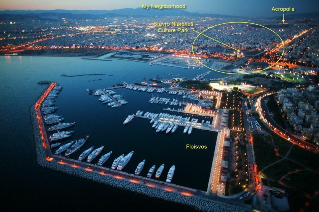 Apartment Near Stavros Niarchos Park & Acropolis Aten Exteriör bild